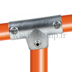 Conector tubular 155: T largo inclinado 0°-11° para montaje tubular. Realice fácilmente su montaje tubular.