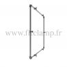 Wall mounted display frame for tension banner on aluminium tubular structure. For assembly, all you need is a simple Allen key.