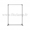 Pavement display frame for tension banner on aluminium tubular structure. Easy  to install. FitClamp.