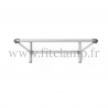 Pavement display frame for tension banner on aluminium tubular structure. Easy  to install.