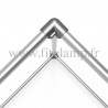 Cube display frame for tension banner on aluminium tubular structure. For assembly, all you need is a simple Allen key.