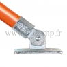Tube clamp fitting 169  for tubular structures: Swivel base. Easy to install