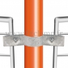 Conector tubular 171: Pasador doble para fijar a reja para montaje tubular. Realice fácilmente su montaje tubular.