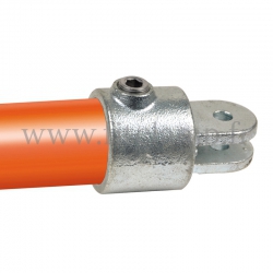 Conector tubular 173F: T corto giratorio pieza hembra para montaje tubular. No es necesario soldar o atornillar las piezas