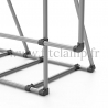XL display frame for tension banner on aluminium tubular structure.