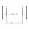 XL display frame for tension banner on aluminium tubular structure. Easy to install.