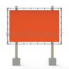 Large tubular display frame with stretched canvas, tubular structure. Easy to install.