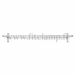 Upright display frame for tension banner on aluminium tubular structure. Easy to install. FitClamp.