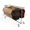 Tubular structure double-width clothes rail