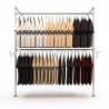 Tubular structure single wall-mounted clothes rail