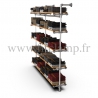 Double-width 5-level shelving with hanging wardrobe. Tubular structure. A trendy, industrial design for interior renovations