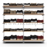 Double-width 5-level shelving with hanging wardrobe. Tubular structure. Easy to install. FitClamp