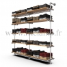 Double-width 5-level shelving with hanging wardrobe. Tubular structure. FitClamp