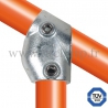 Tube clamp fitting 129 for tubular structures : Adjustable short tee 30- 60° clamp. Easy to install