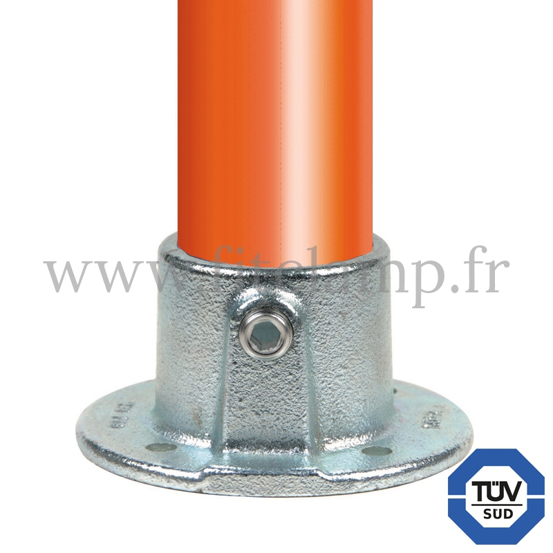 Raccord tubulaire 131 : Platine de fixation pour un assemblage tubulaire