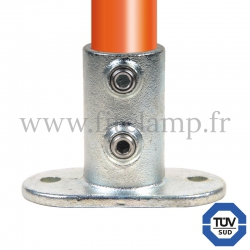 Raccord tubulaire Piètement avec platine oblong (132) pour un assemblage tubulaire