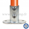 Conector tubular 132: Base con pletina alargada para montaje tubular. FitClamp