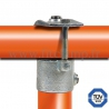 Tube clamp fitting 135 for tubular structures: Short clamp on tee, suitable for 2 tubes