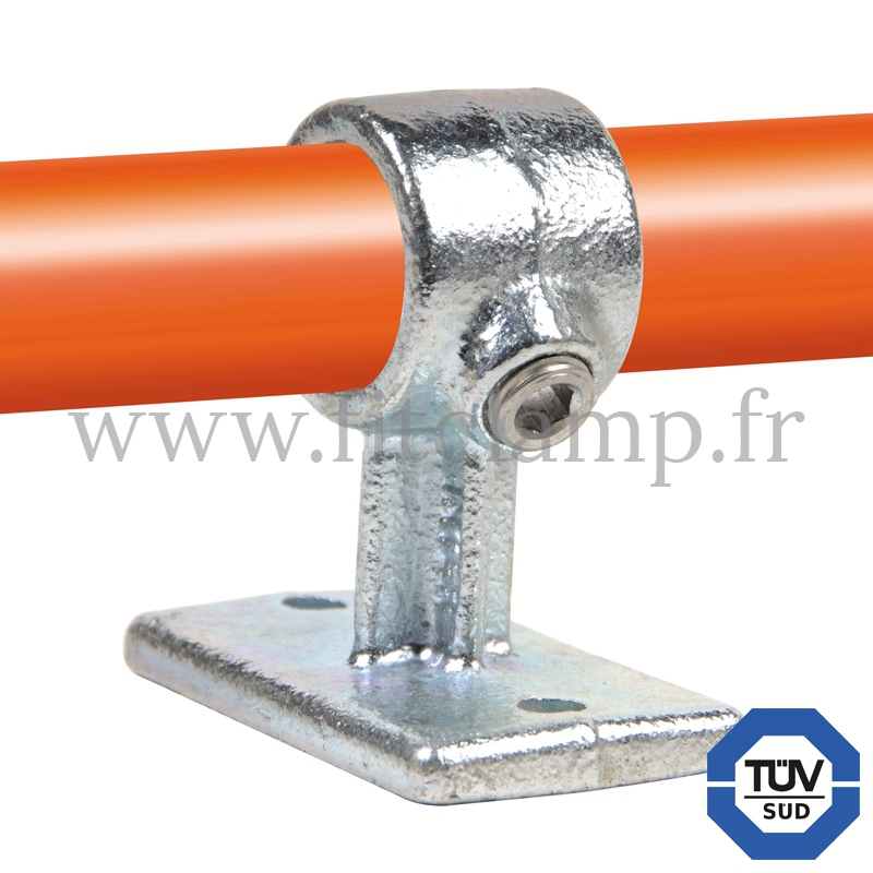 Tube clamp fitting 143 for tubular structures: Handrail bracket. Easy to install. FitClamp