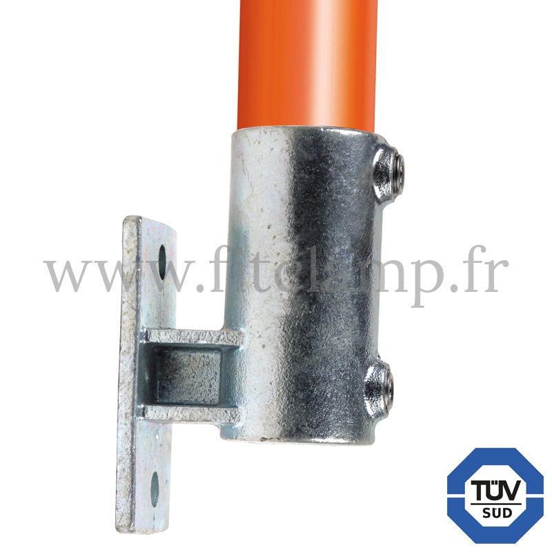 Raccord tubulaire Patte de fixation avec platine Vertical (144) pour un assemblage tubulaire