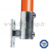 Conector tubular 144: Soporte de fijación con pletina vertical para montaje tubular. con doble protección de galvanizado