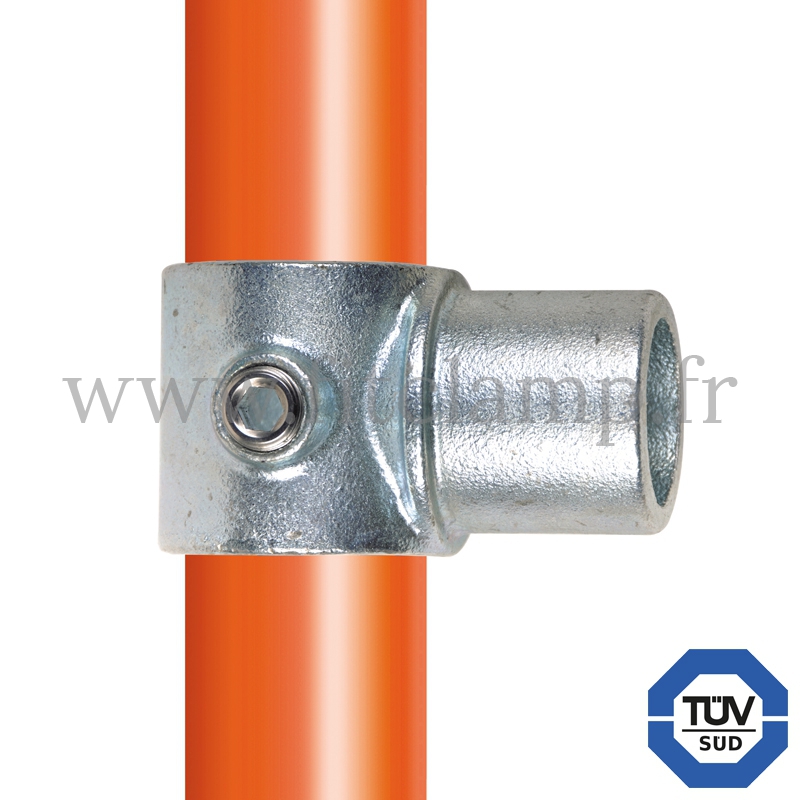 Tube clamp fitting 147 for tubular structures: Internal swivel tee. FitClamp