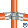Tube clamp fitting 148 for tubular structures: Short swivel tee. Easy to install. FitClamp