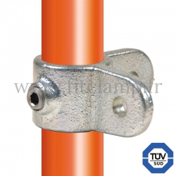 Tube clamp fitting 168M for tubular structures: male corner swivel 90°. FitClamp