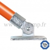 Tube clamp fitting 169  for tubular structures: Swivel base. Fitclamp