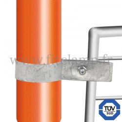 Tube clamp fitting 170 for tubular structures: Single-sided mesh panel clip. With double galvanised protection. FitClamp