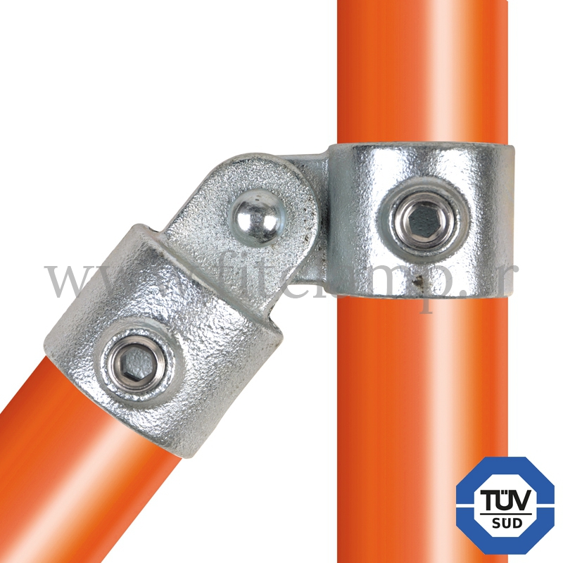Tube clamp fitting 173: Single swivel for tubular structures. With double galvanised protection