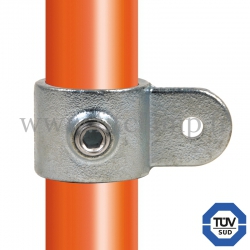 Tube clamp fitting 173M: Single male swivel for tubular structures. With double galvanised protection. FitClamp