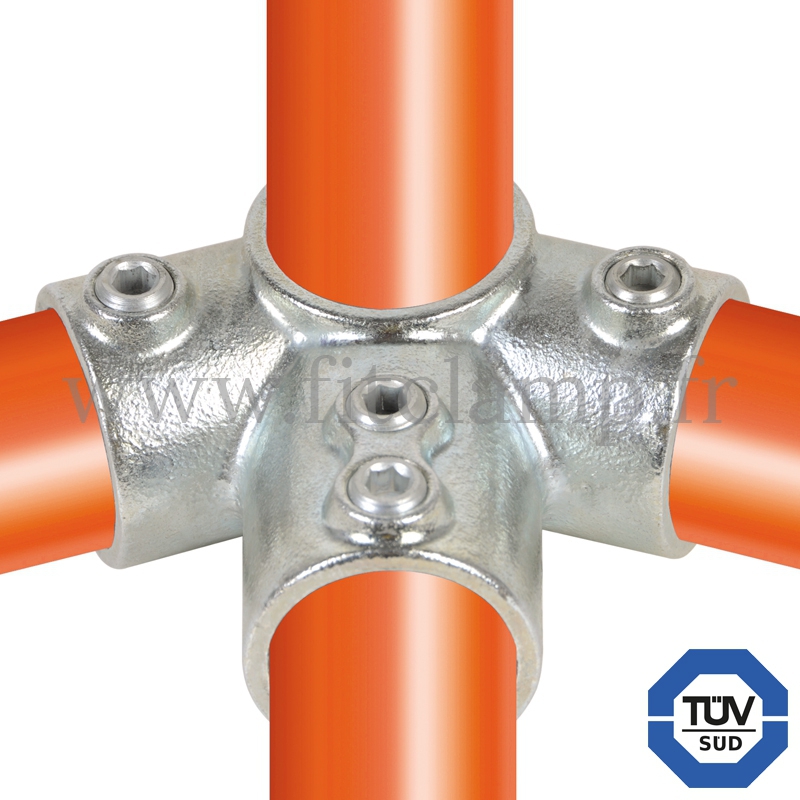 Tube clamp fitting 191: Ridge fitting clamps for tubular structures. With double galvanised protection. FitClamp