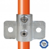 Conector tubular 246: Soporte de fijación en pared reforzado para montaje tubular. Se montan con una simple llave Allen