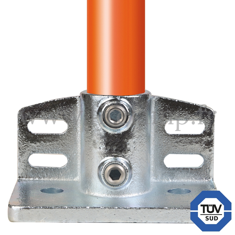 Conector tubular 247: Base con retorno de seguridad para montaje tubular. Se montan con una simple llave Allen.