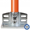 Tube clamp fitting 247 for tubular structures: Flange with toeboard adaptor. With double galvanised protection. FitClamp