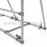 Mobile display frame for tension banner on aluminium tubular structure. With ground peg.