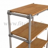 C42 Tubular single upright shelving unit. Detail