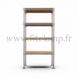 C42 Tubular single upright shelving unit. Table top not included.