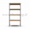 Etagère droite simple en structure tubulaire C42 en acier galvanisé nu. FitClamp