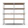 C42 Tubular double upright shelving unit: Furniture in tubular structure. Easy to install. Fitclamp