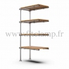 Tubular upright shelving extension: Furniture in C42 tubular structure. Easy to install.