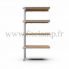 Tubular upright shelving extension: Furniture in C42 tubular structure. Quick and easy assembly with an Allen key.