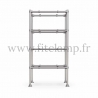 Etagère droite simple en structure tubulaire C42 en acier galvanisé nu sans tablettes. FitClamp