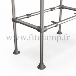 C42 Tubular single upright shelving unit Foot option: plate 131. FitClamp