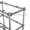 C42 Tubular double upright shelving unit: Furniture in tubular structure. Detail