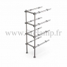 Tubular upright shelving extension: Furniture in C42 tubular structure. Easy to install. FitClamp