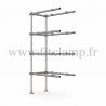 Etagère droite extension en acier galvanisé et structure tubulaire C42 - Sans tablette bois. FitClamp