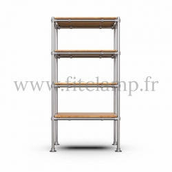 Tubular single upright shelving unit. Tubular structure. Quick and easy assembly with an Allen key. FitClamp
