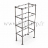 Etagère droite Simple en structure tubulaire en acier galvanisé. En situation sans table bois. FitClamp